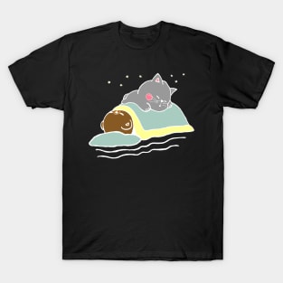 Sleeping Bear & Kitty (Light) T-Shirt